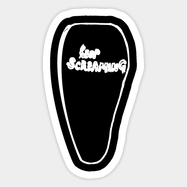 keep screaming Sticker by Oluwa290